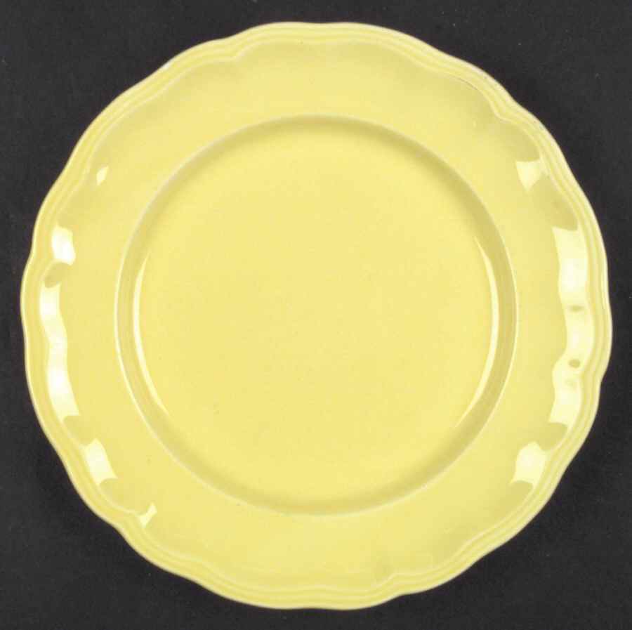 Louis XV Yellow Dinner Plate by Luneville-1