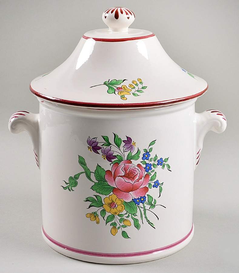 Old Strasbourg (Off White Background) Large Canister & Lid by Luneville-1