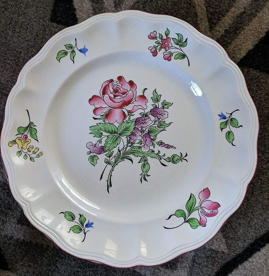 Old Strasbourg (Off White Background) Salad Plate by Luneville-1