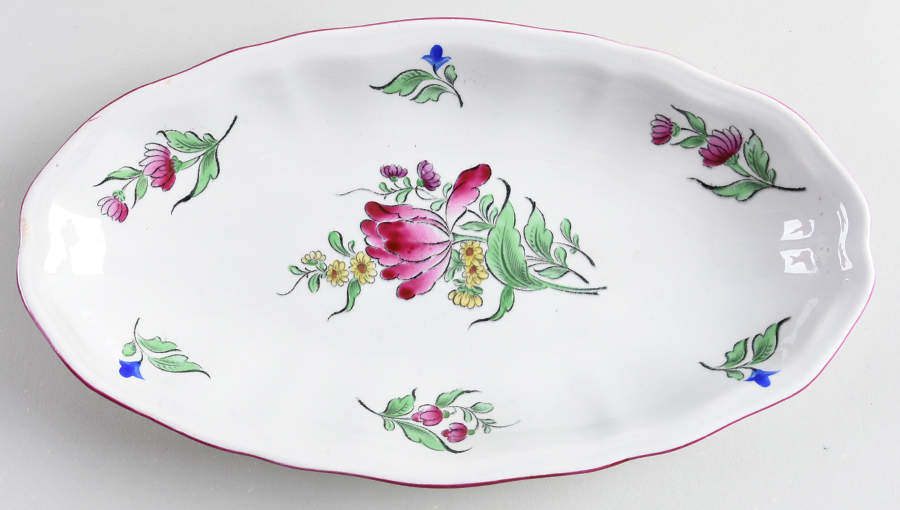 Old Strasbourg (Off White Background) 10" Asparagus Server/Tray by Luneville-1