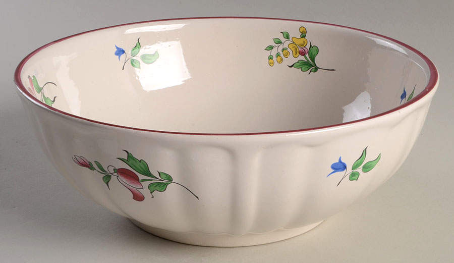 Old Strasbourg (Off White Background) 9" Salad Serving Bowl by Luneville-1
