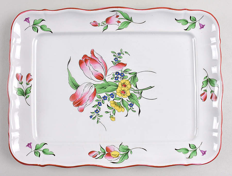 Old Strasbourg (Off White Background) 14" Rectangular Serving Platter by Luneville-1