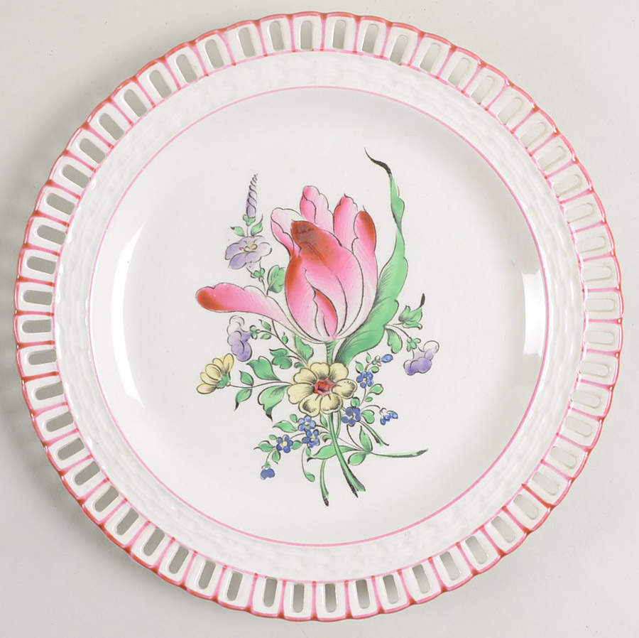 Old Strasbourg (Off White Background) Pierced Edge Salad Plate by Luneville-1