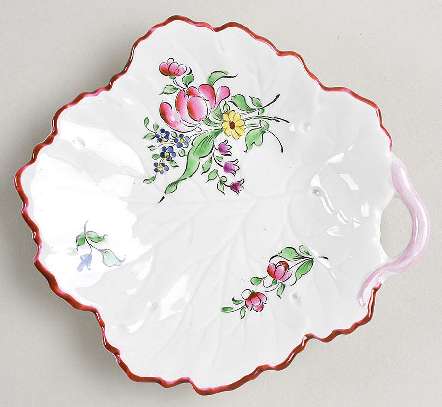 Old Strasbourg (Off White Background) 6" Leaf Dish by Luneville-1