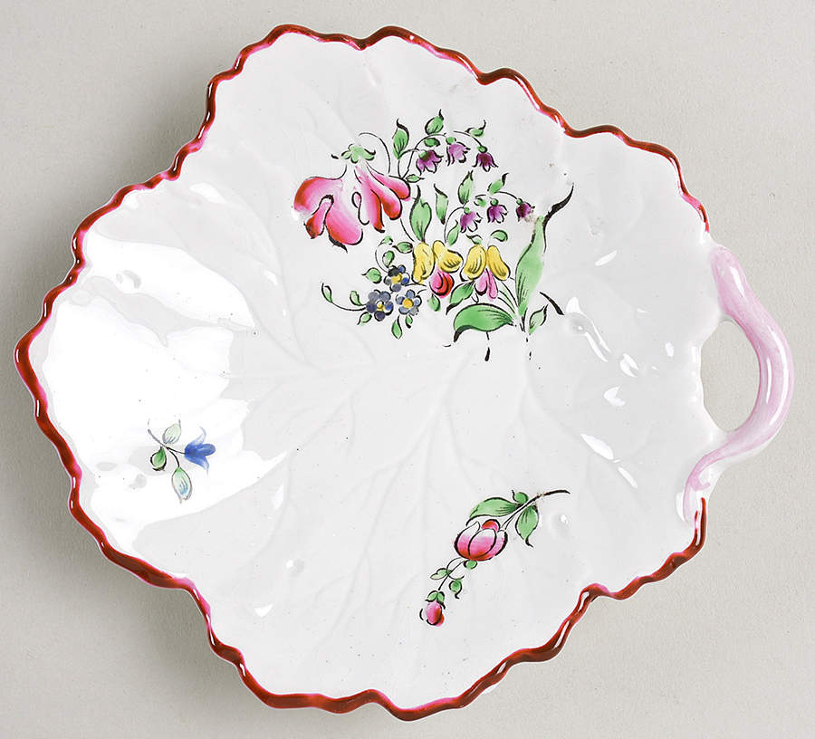 Old Strasbourg (Off White Background) 6" Leaf Dish by Luneville-1