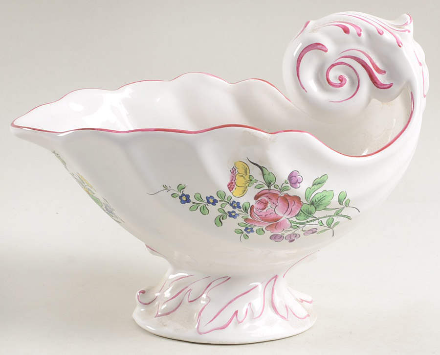 Old Strasbourg (Off White Background) Shell Shaped Bowl by Luneville-1