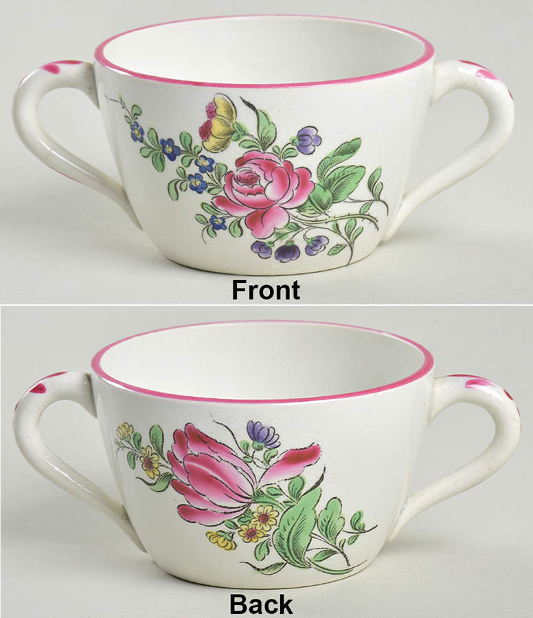 Old Strasbourg (Off White Background) Flat Bouillon Cup by Luneville-1