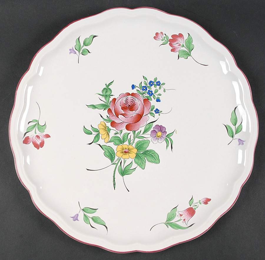 Old Strasbourg (Off White Background) Cake Plate by Luneville-1