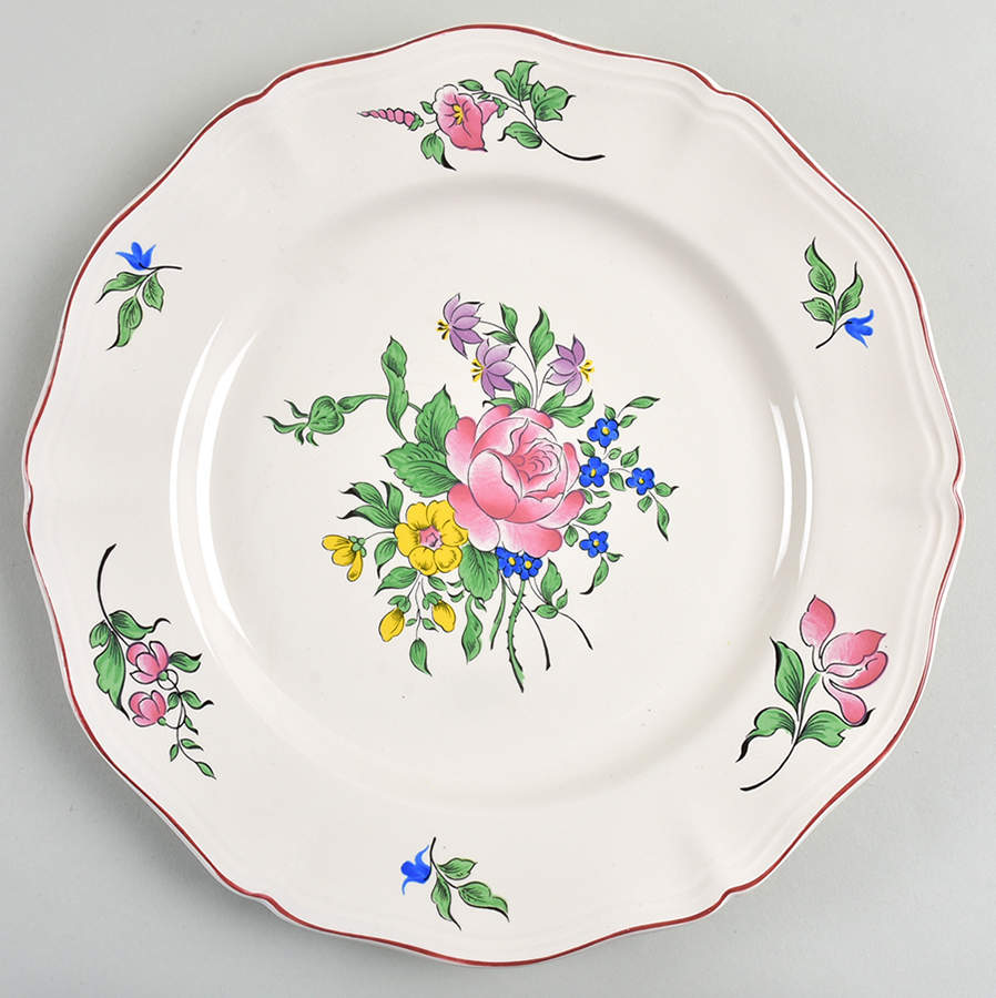 Old Strasbourg (Off White Background) Dinner Plate by Luneville-1