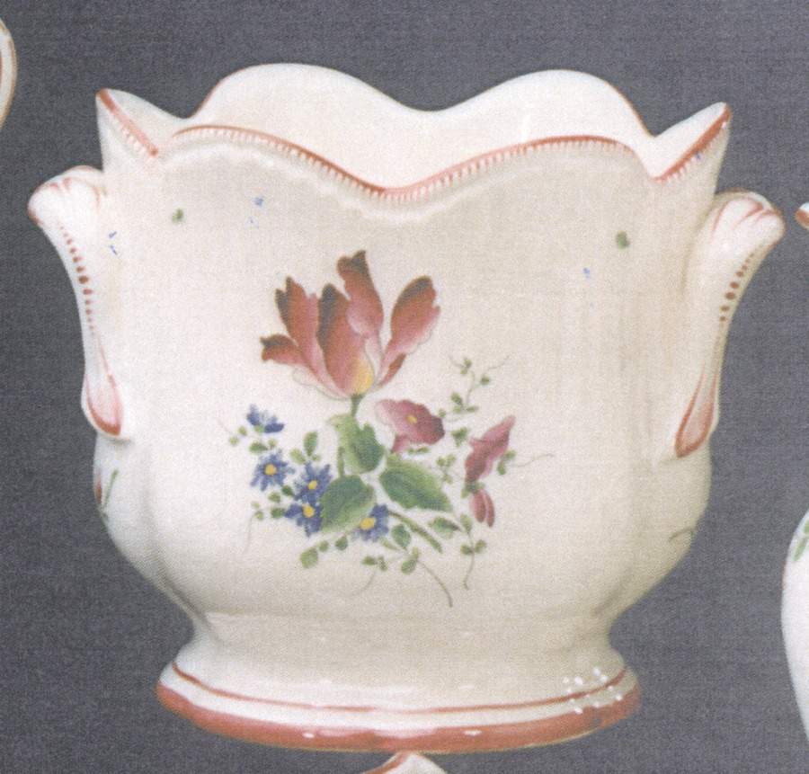 Old Strasbourg (Off White Background) 6" Cachepot by Luneville-1