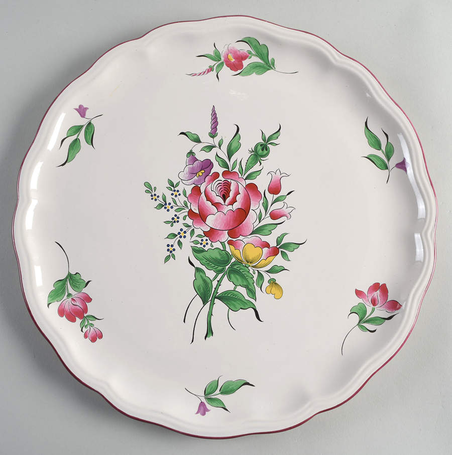 Old Strasbourg (Off White Background) Cake Plate by Luneville-1