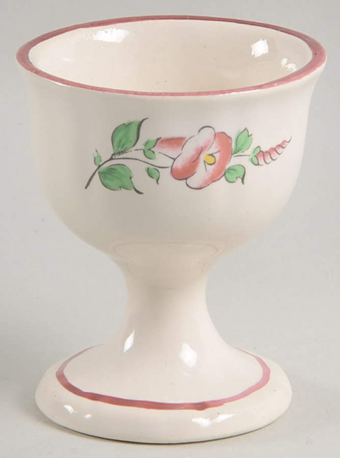 Old Strasbourg (Off White Background) Single Egg Cup by Luneville-1