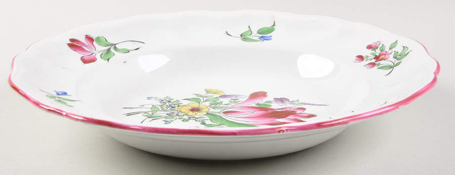 Old Strasbourg (Off White Background) Large Rim Soup Bowl by Luneville-1