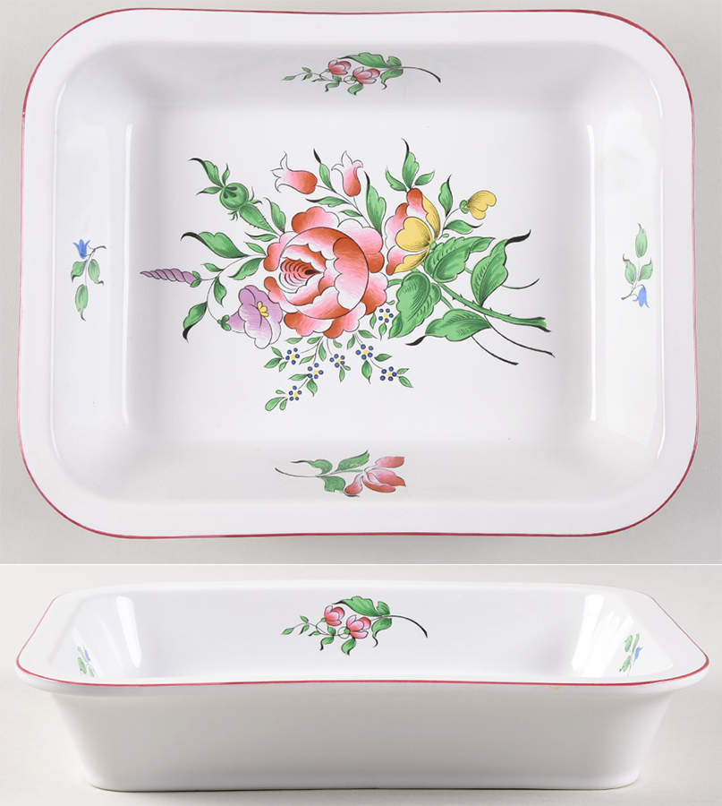 Old Strasbourg (Off White Background) 10" Rectangular Baker by Luneville-1