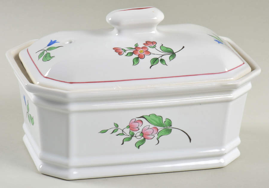 Old Strasbourg (Off White Background) 6" Rectangular Box & Lid by Luneville-1