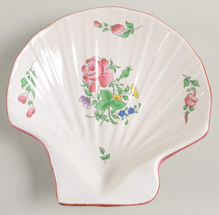 Old Strasbourg (Off White Background) 6" Shell Shaped Dish by Luneville-1