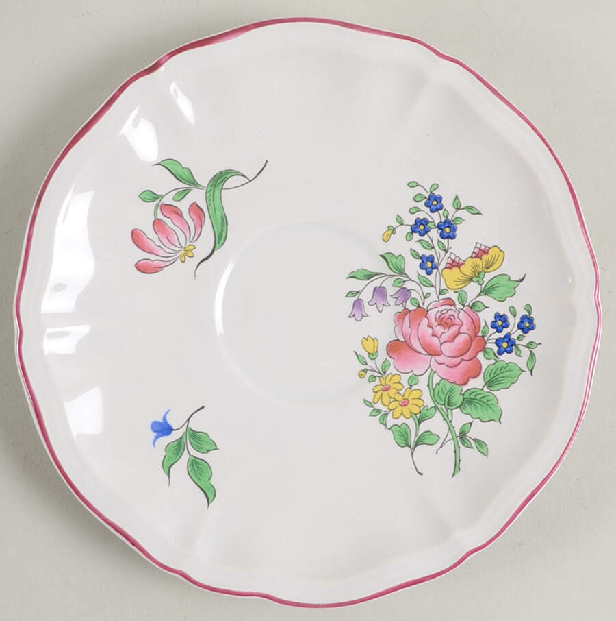 Old Strasbourg (Off White Background) Saucer for Flat Cup by Luneville-1