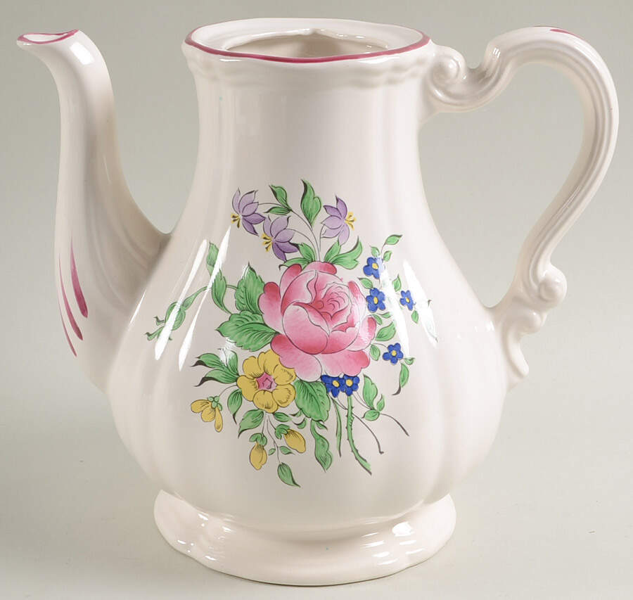 Old Strasbourg (Off White Background) Coffee Pot No Lid by Luneville-1