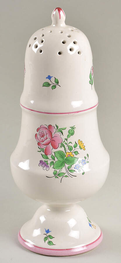Old Strasbourg (Off White Background) Muffineer (Shaker) by Luneville-1