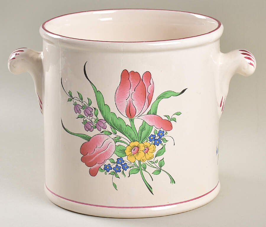 Old Strasbourg (Off White Background) Large Canister No Lid by Luneville-1