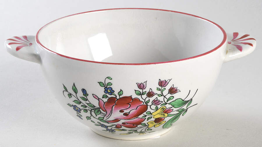 Old Strasbourg (Off White Background) Covered Soup Bowl No Lid by Luneville-1
