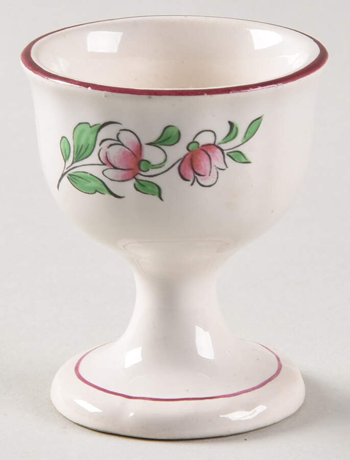Old Strasbourg (Off White Background) Single Egg Cup by Luneville-1