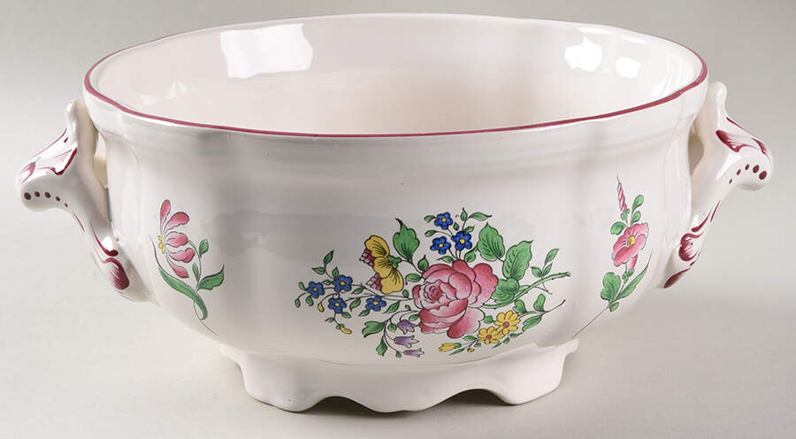 Old Strasbourg (Off White Background) Round Vegetable No Lid by Luneville-1