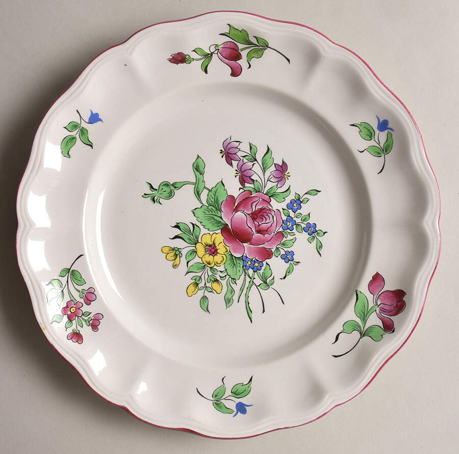 Old Strasbourg (Off White Background) Dinner Plate by Luneville-1
