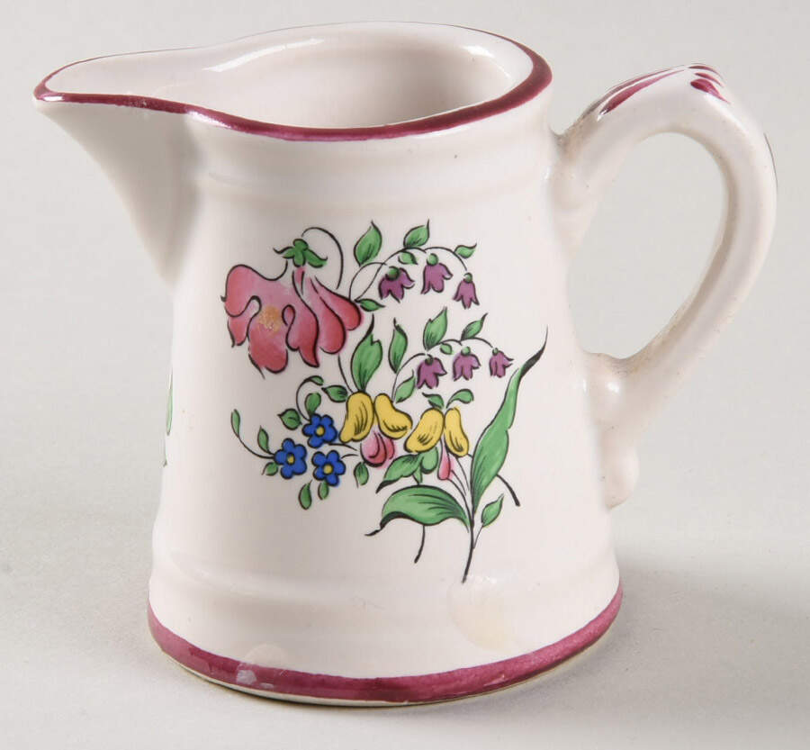 Old Strasbourg (Off White Background) 2 Oz Pitcher by Luneville-1