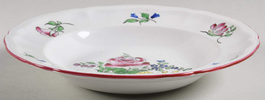 Old Strasbourg (Off White Background) Large Rim Soup Bowl by Luneville-1