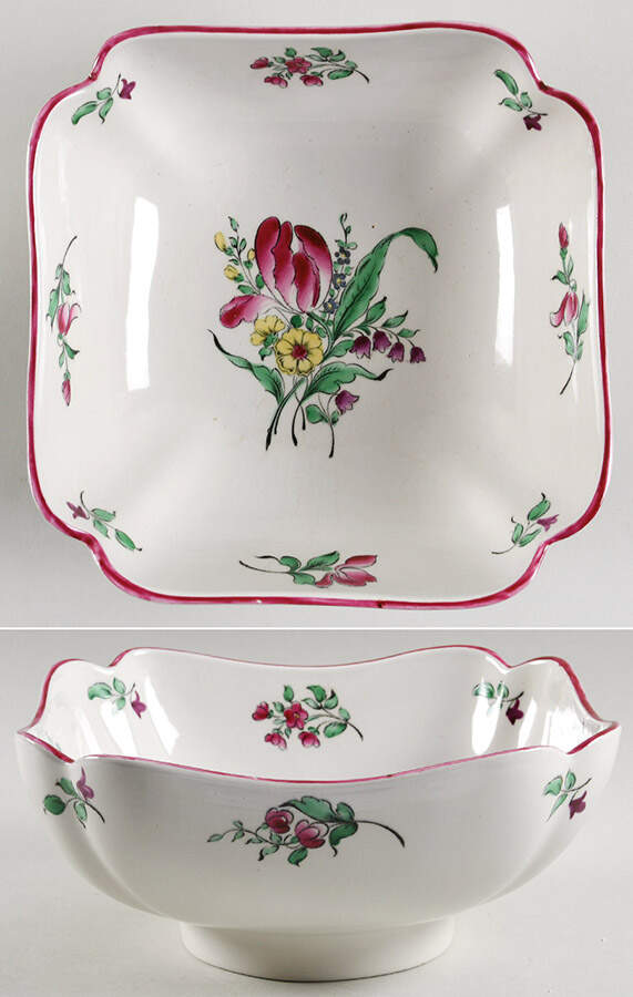 Old Strasbourg (Off White Background) 9" Square Vegetable Bowl by Luneville-1