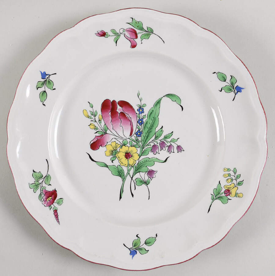 Old Strasbourg (Off White Background) Dinner Plate by Luneville-1