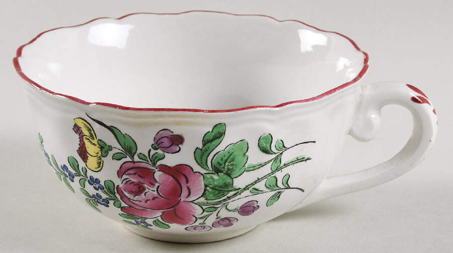 Old Strasbourg (Off White Background) Flat Cup by Luneville-1