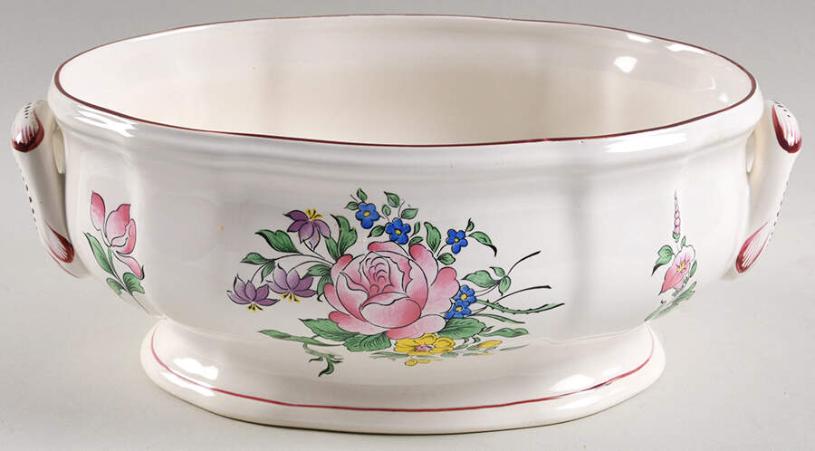 Old Strasbourg (Off White Background) Oval Tureen No Lid by Luneville-1