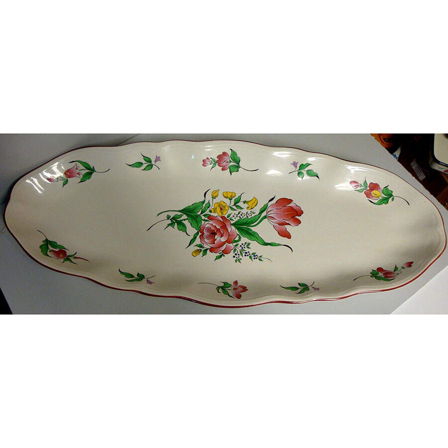Old Strasbourg (Off White Background) 24" Fish Platter by Luneville-1