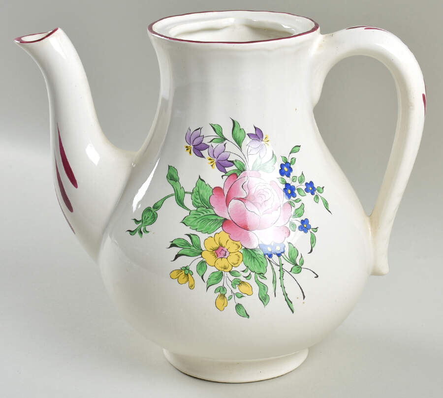 Old Strasbourg (Off White Background) Coffee Pot No Lid by Luneville-1