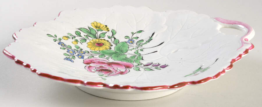 Old Strasbourg (Off White Background) Leaf Shaped Dish by Luneville-1