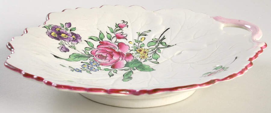 Old Strasbourg (Off White Background) 8" Leaf Dish by Luneville-1