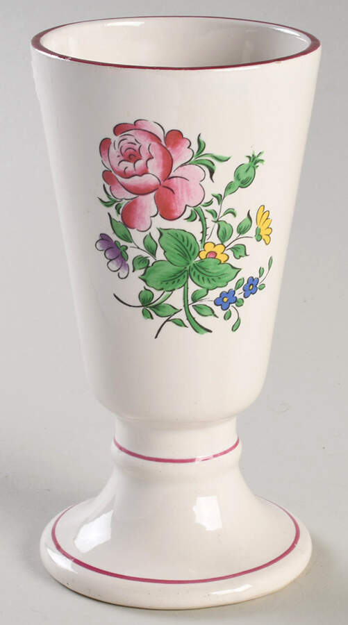 Old Strasbourg (Off White Background) 5" Vase by Luneville-1