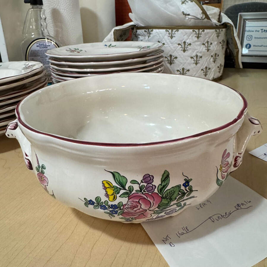 Old Strasbourg (Off White Background) Round Vegetable No Lid by Luneville-1