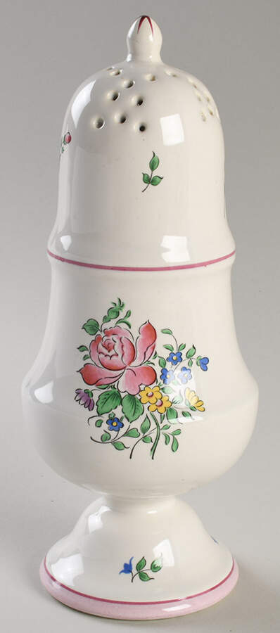 Old Strasbourg (Off White Background) Muffineer (Shaker) by Luneville-1