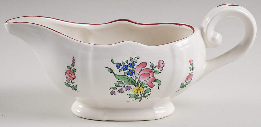 Old Strasbourg (Off White Background) Gravy Boat by Luneville-1