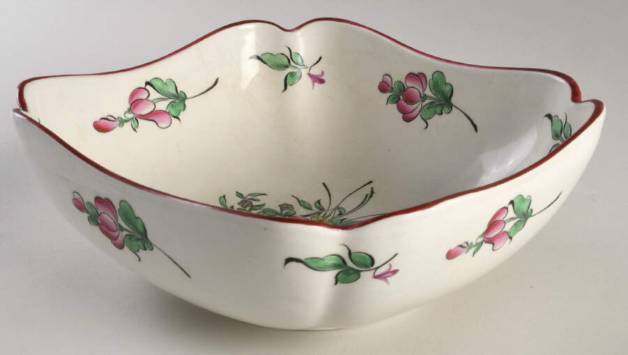 Old Strasbourg (Off White Background) 8" Square Vegetable Bowl by Luneville-1