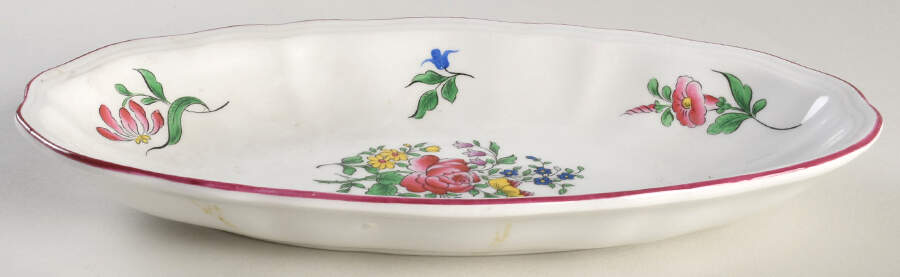 Old Strasbourg (Off White Background) 10" Asparagus Server/Tray by Luneville-1