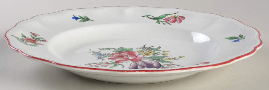 Old Strasbourg (Off White Background) Large Rim Soup Bowl by Luneville-1