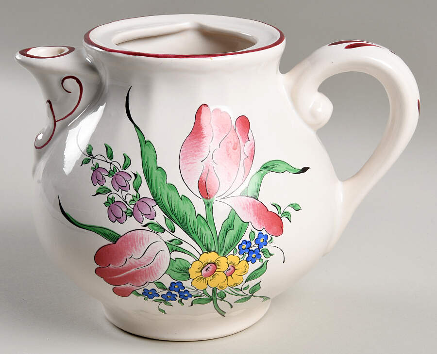 Old Strasbourg (Off White Background) Teapot No Lid by Luneville-1