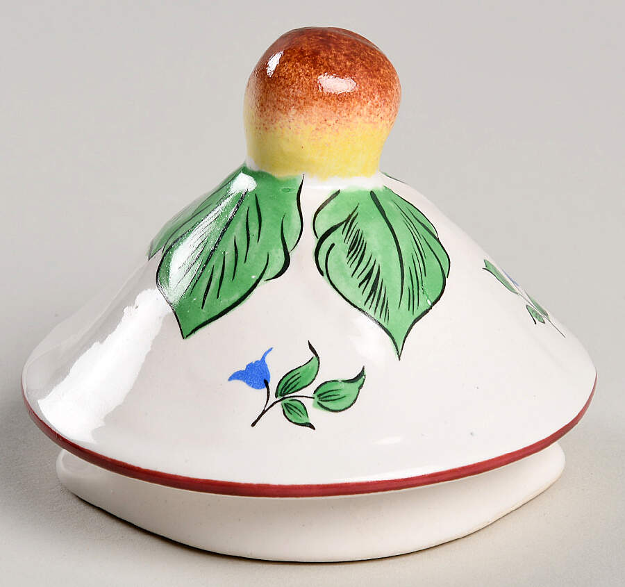 Old Strasbourg (Off White Background) Lid for Teapot by Luneville-1