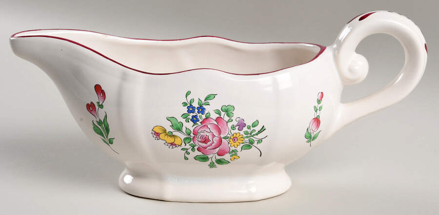 Old Strasbourg (Off White Background) Gravy Boat by Luneville-1