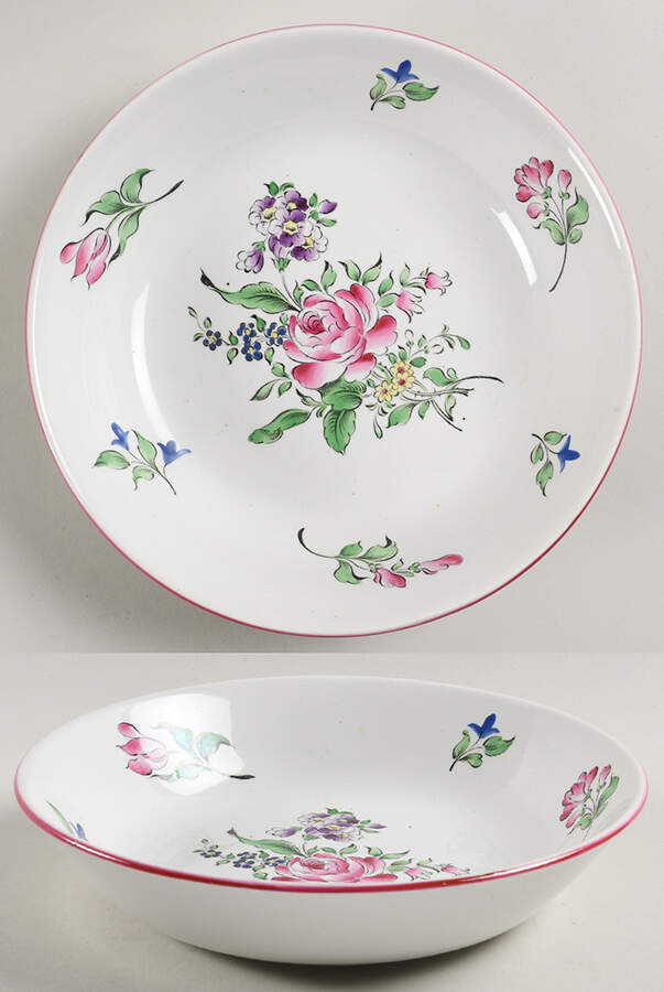 Old Strasbourg (Off White Background) Coupe Soup Bowl by Luneville-1