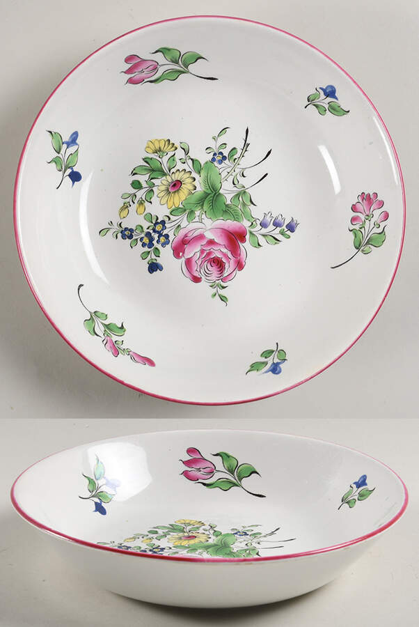 Old Strasbourg (Off White Background) Coupe Soup Bowl by Luneville-1
